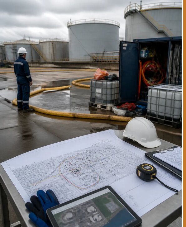 Разработка плана ликвидации разливов нефти в Щекине